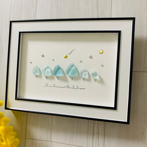 シーグラスアート☆No.391 図鑑　海の生き物　ギフト　プレゼント インテリア シーグラスアート☆No.3 図鑑 海の生き物 ギフト プレゼント