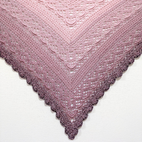 ショール 三角ショール ストール バレエショール コットン 手編み