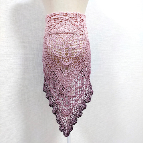 ≪未使用≫　カシミヤニット　三角ショール ＊　バレエ レディース 着物 ストール LUCIANNA カシミヤ ストール 無地 大判 薄手 マフラー