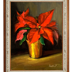 油彩画　Poinsettias 3枚目の画像