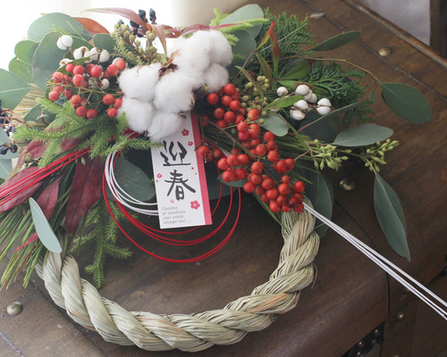 フレッシュグリーンのしめ縄 しめ縄・しめ飾り petit chocolat 通販