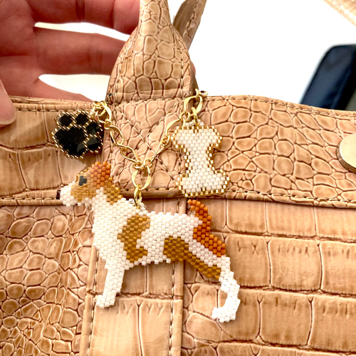 デリカビーズ　フリンジ　バッグ 金色　ハンドメイド デリカビーズフリンジバッグ 金色ハンドメイド