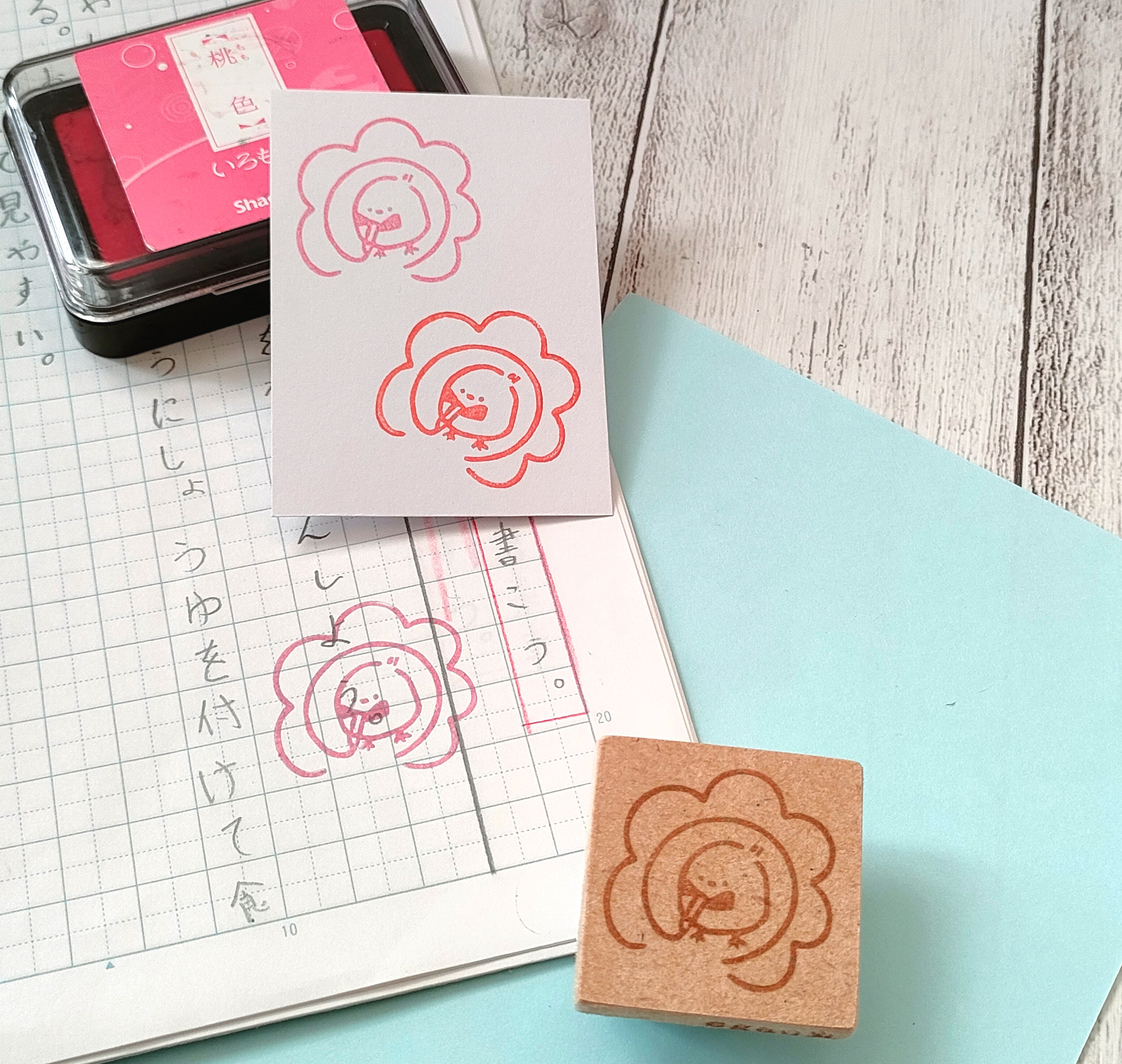 消しゴムはんこNo.366 シマエナガとお花② 消しゴムはんこNo.366 シマエナガとお花② - メルカリ