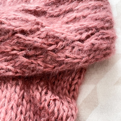 【送料無料】Hand knitted[手編み]スーパーキッドモヘア&アルパカカーディガン [Creema限定] 11枚目の画像
