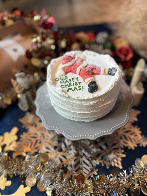 Santa Claus cake / 4.5.6号サイズ/クリスマスケーキ/クリスマス2023 4枚目の画像