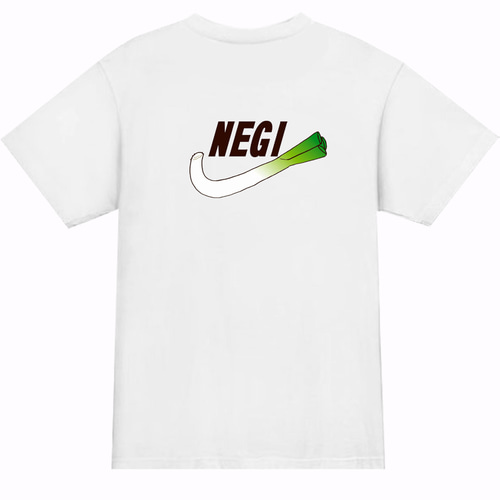 NEGI］5ozバックプリントねぎ半袖Tシャツ 面白い おもしろい うける