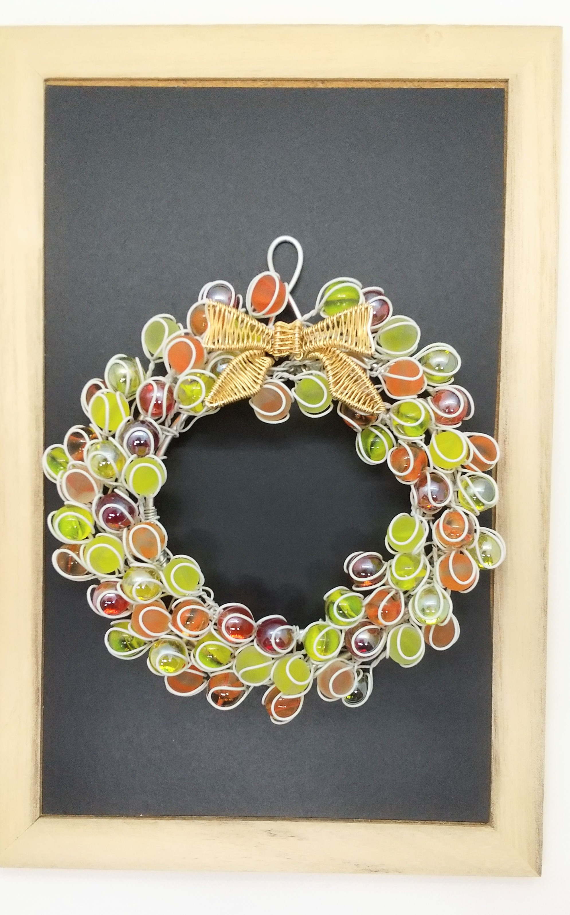 ビー玉のリース　ミニ　イエロー✕オレンジ