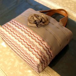 畳へり　トートバッグ　シャンパンゴールドと濃い茶色　小さめ　ヘリバッグ 畳縁 トートバッグ の人気通販｜Creema(クリーマ) 国内最大の