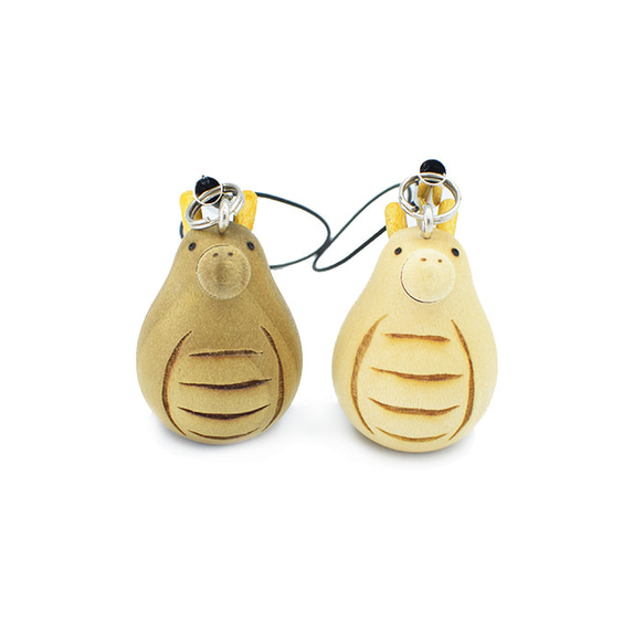 干支 寅 まる~い 木製ストラップ 辰【白たつ、緑たつ】干支 10枚目の画像