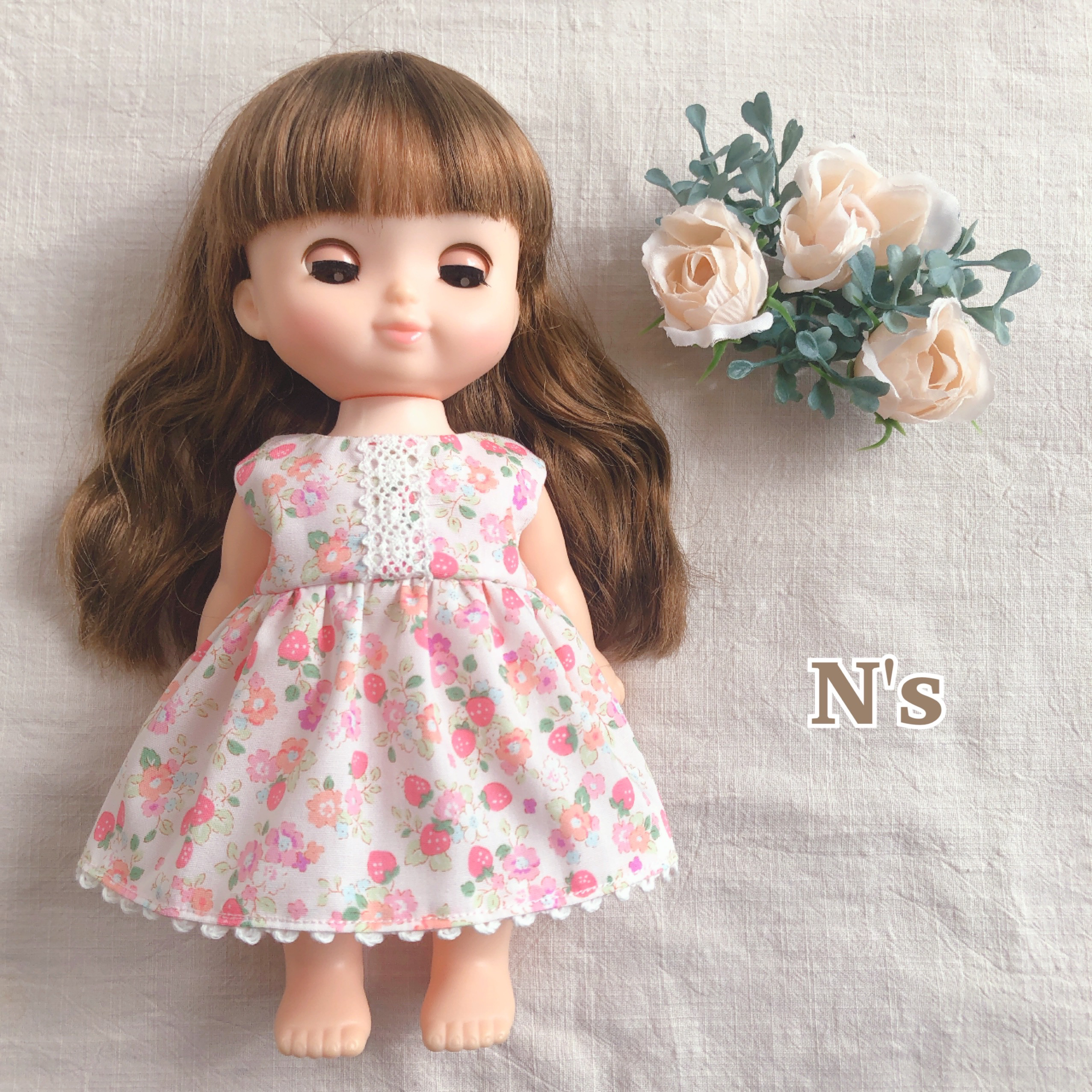 レミン&ソラン　おねんねクーファン　小物入れ　♡花柄×可愛い女の子♡　パネル生地 レミン&ソラン　おねんねクーファン　小物入れ　♡花柄×可愛い女の子♡　パネル生地