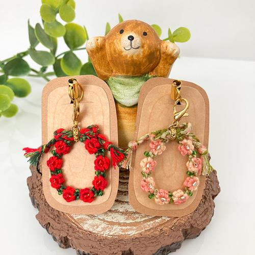 受注製作】クリスマスリース＊2wayチャーム＆ストラップ