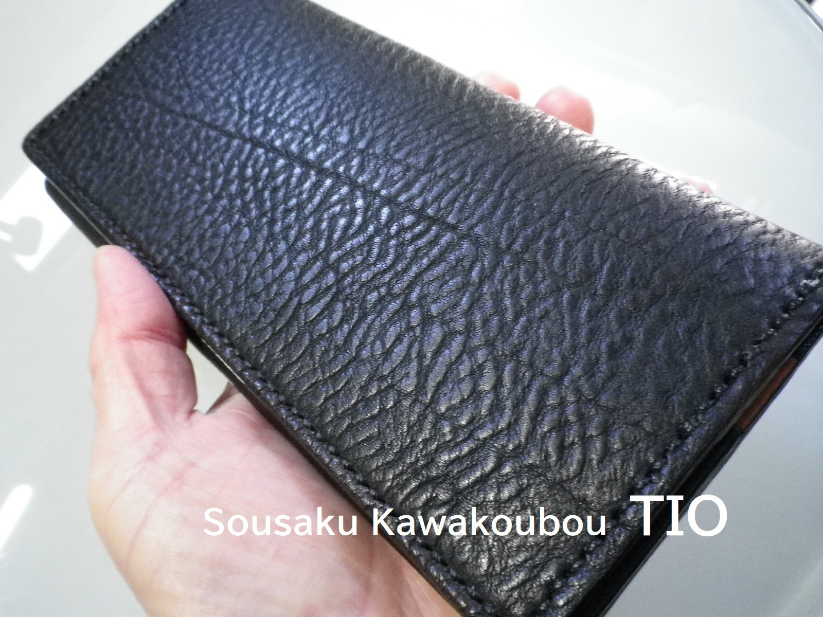 【新品　未使用】　極美品　ジャン・ルソー　名刺入れ　カード　ブラック　シボ　革
