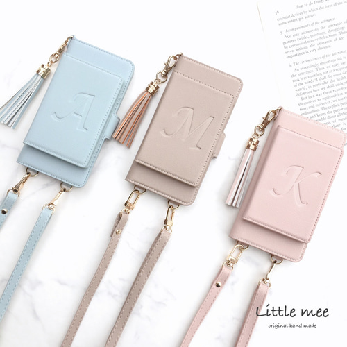 縦向き 2Way刻印♡全機種対応 多収納 ﾐﾗｰ付 手帳型スマホケース