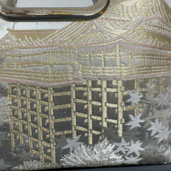 絹の帯から2wayバッグ　京都名所文様　帯リメイク242 11枚目の画像