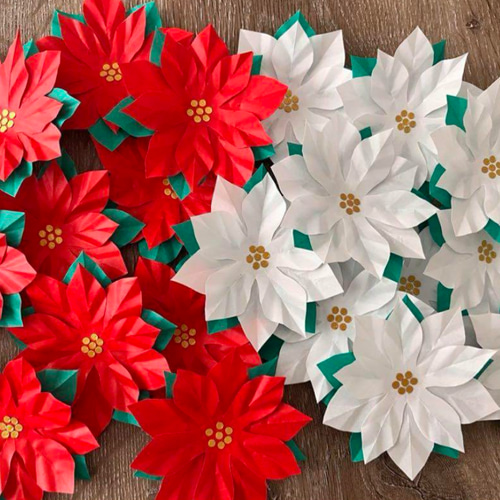 ポインセチア 製作キット 壁面飾り クリスマス 冬 保育 高齢者
