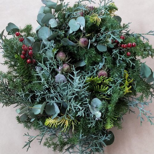 フレッシュクリスマスリース♫ リース fiore 通販 16853484｜Creema