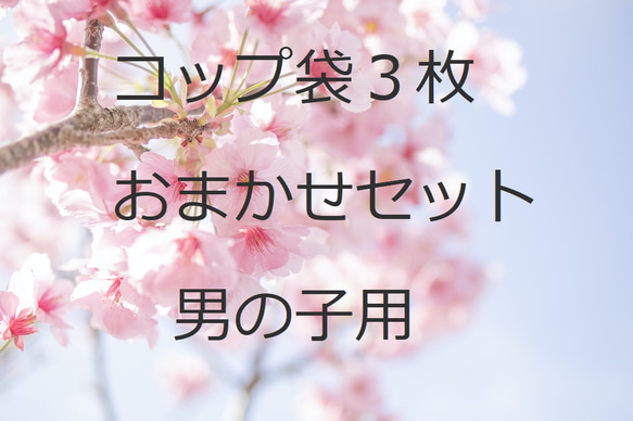 男の子用おトクなおまかせ３枚セット　２０×１５歯ブラシ・コップ袋　３枚　渋かっこいい　子育て支援　入園☆入学 1枚目の画像