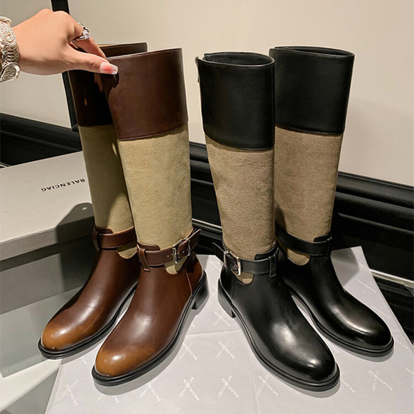 秋冬女式真皮鞋時尚鞋舒適靴子 22 公分-24.5 公分 2 色 #878⭐免運費⭐ 第4張的照片