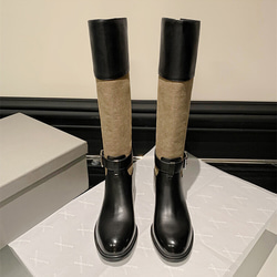 秋冬女式真皮鞋時尚鞋舒適靴子 22 公分-24.5 公分 2 色 #878⭐免運費⭐ 第18張的照片