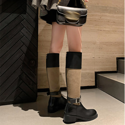 秋冬女式真皮鞋時尚鞋舒適靴子 22 公分-24.5 公分 2 色 #878⭐免運費⭐ 第16張的照片