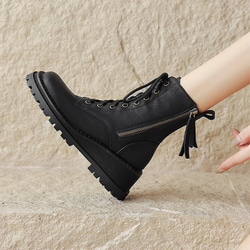 秋冬女式真皮鞋鞋舒適短靴低跟加毛內裡OK22cm~24.5cm#879⭐免運費⭐ 第14張的照片