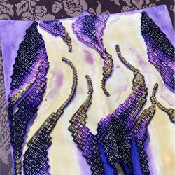 絞り　和柄　着物タイツ　紫系　痩せ見え　脚長効果　071000006 京鹿の子絞り２ 6枚目の画像
