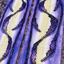 絞り　和柄　着物タイツ　紫系　痩せ見え　脚長効果　071000006 京鹿の子絞り２ 4枚目の画像