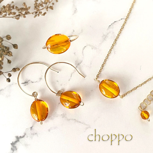 3点セットネックレス、リング、ピアス