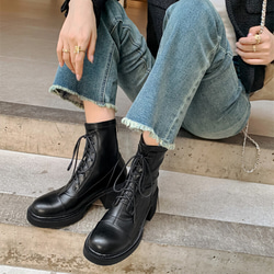 秋冬女式真皮鞋鞋舒適短靴高跟鞋加毛OK 22cm - 24.5cm #880⭐免運費⭐ 第15張的照片