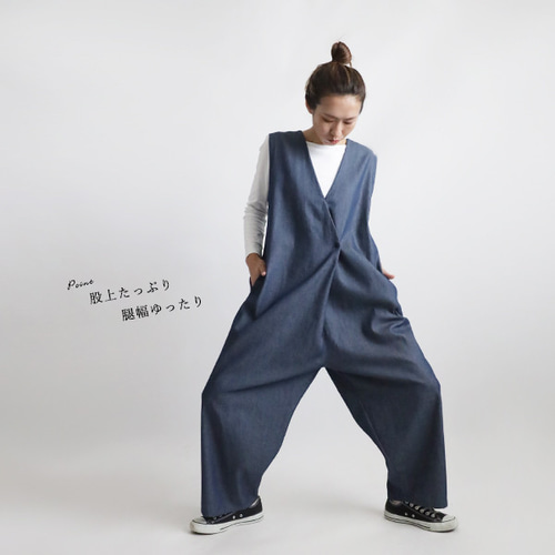 極美品　ブルネロクチネリ　デニム　オールインワン　ジャンプスーツ　モニーレ 楽天市場】ジャンプスーツ オールインワン デニム 7分袖
