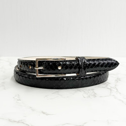 日本製 パイソン 33㎜巾 上質 リバーシブルベルト