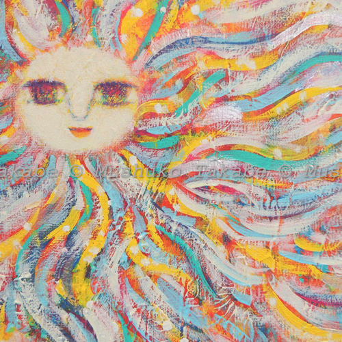 calm and cool sun]#原画 #アート #絵画 #インテリア 絵画