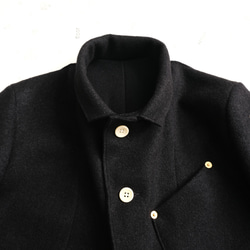 wool knit cut-off jacket * black * 第15張的照片