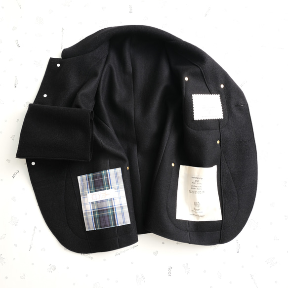 wool knit cut-off jacket * black * 第18張的照片