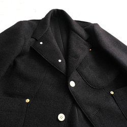 wool knit cut-off jacket * black * 第12張的照片