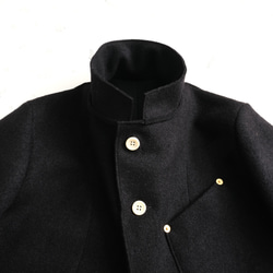 wool knit cut-off jacket * black * 第14張的照片