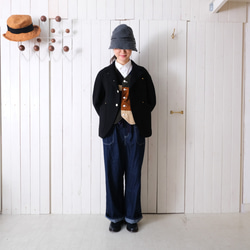 wool knit cut-off jacket * black * 第2張的照片