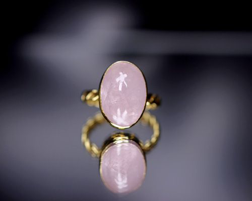 New ☆新作 ☆『Morganite』☆天然石リングsilver925 + k18