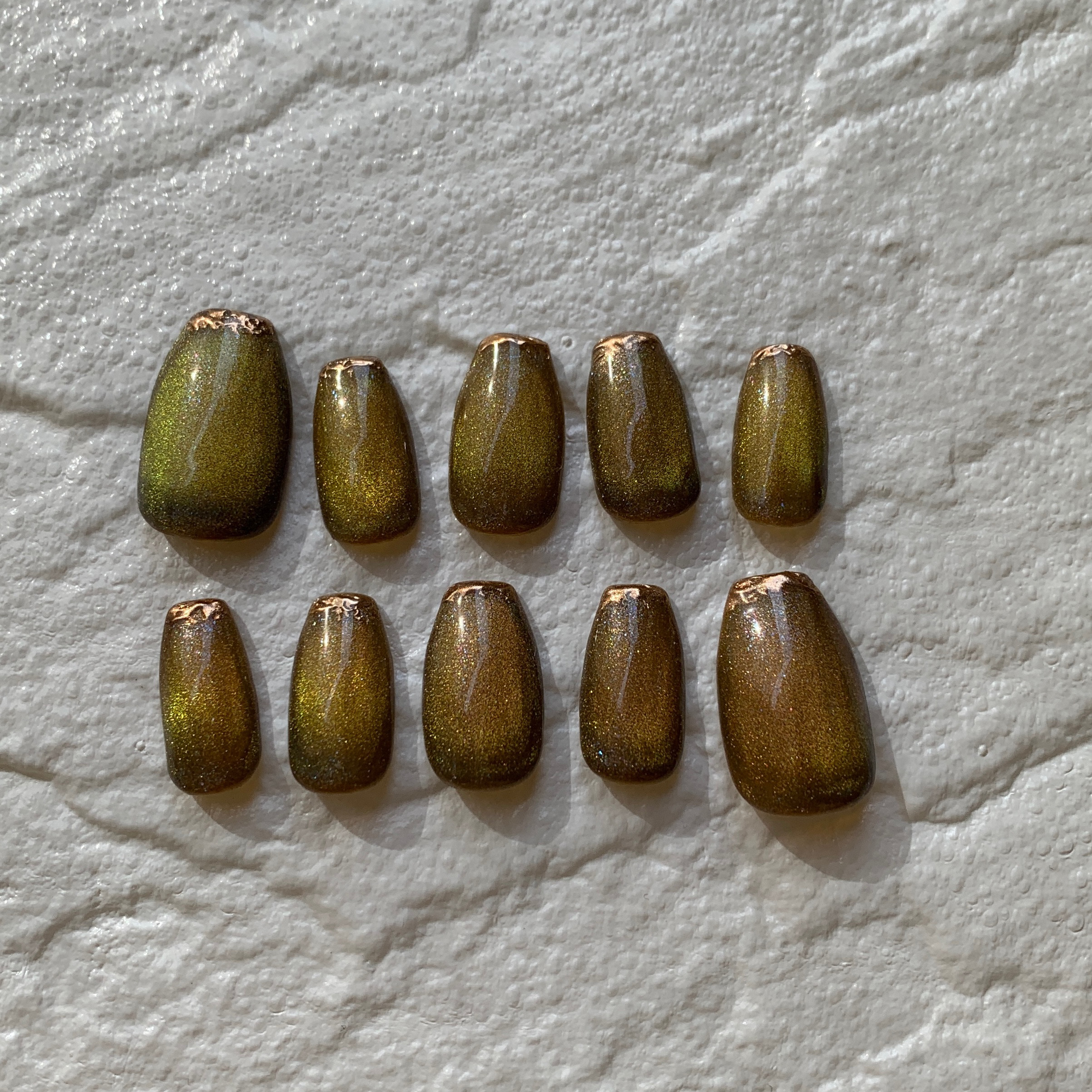 ネイルチップ マグネットネイル ニュアンスネイル 大人ネイル ブラウン