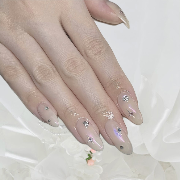 ネイルチップガーリー指輪リング量産型オーダーオーロラ