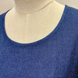 デニムで作った割烹着　程よい厚さ　しっかりしてるけど柔らかい　〜岡山県倉敷産8オンスデニム〜 7枚目の画像