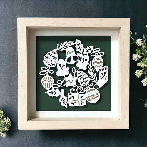 切り絵の一閑張り「お月見」値下げ 切り絵の一閑張り「お月見」値下げ