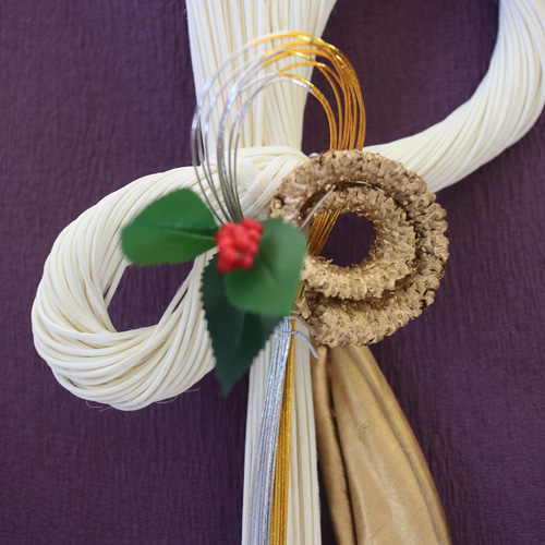 2024年 正月飾り シンプルモダン＜藤結び＞ しめ縄・しめ飾り Bee's