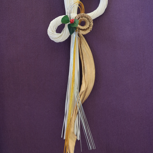 2024年 正月飾り シンプルモダン＜藤結び＞ しめ縄・しめ飾り Bee's