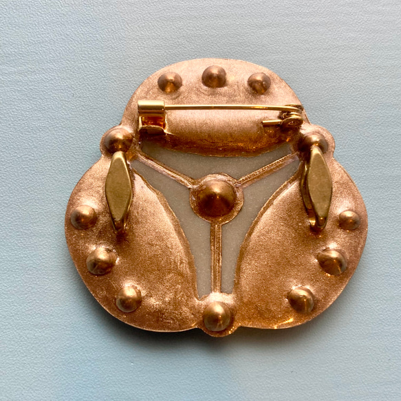 ✤art deco 帯留めブローチ/ジェイドグリーン✤ - 日本販売品 