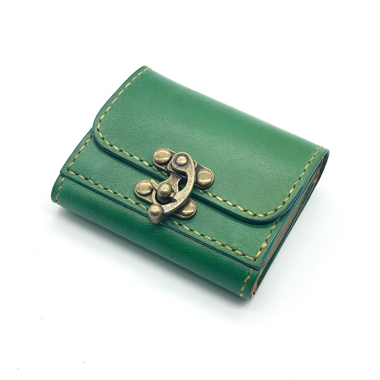 【現物販売・サンプルセール】革製ミニマルウォレット フック金具 小さなお財布 栃木レザー