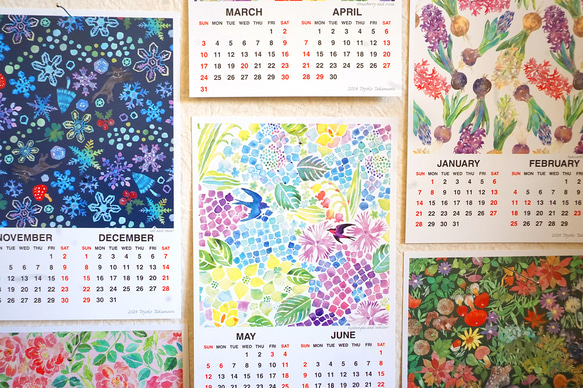 【お値下げ】季節の花々カレンダー 1枚目の画像