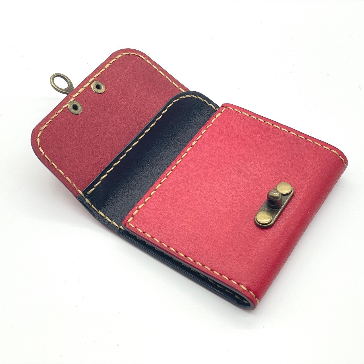 【現物販売・サンプルセール】革製ミニマルウォレット フック金具 小さなお財布 栃木レザー