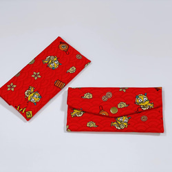 星森 - 黃金龍 賀新年 布紅包袋 壓歲錢袋 禮金袋 存摺收納袋 可免費繡字（中/英） 第1張的照片
