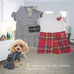 犬用ドレス 赤と青 2着セット 犬用ドレス 赤と青 2着セット 犬用ドレス 赤と青 2着セット